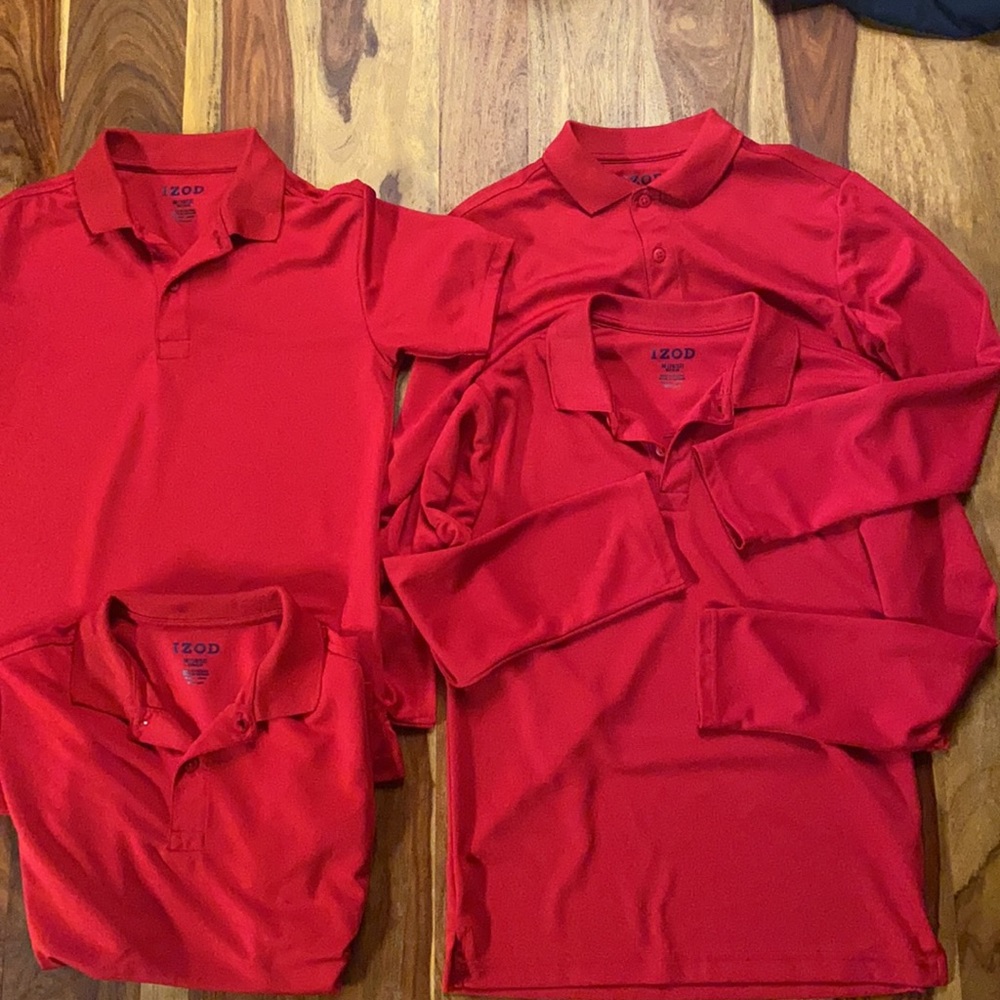 4 Izod performance boys moisture wicking polo nwot